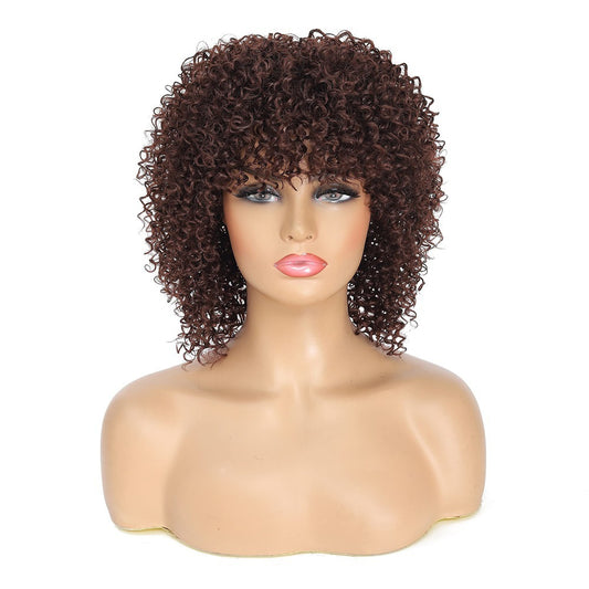 African Small Volume Fluffy Female Synthetic Chemical Fiber Wig Short Curly Hair