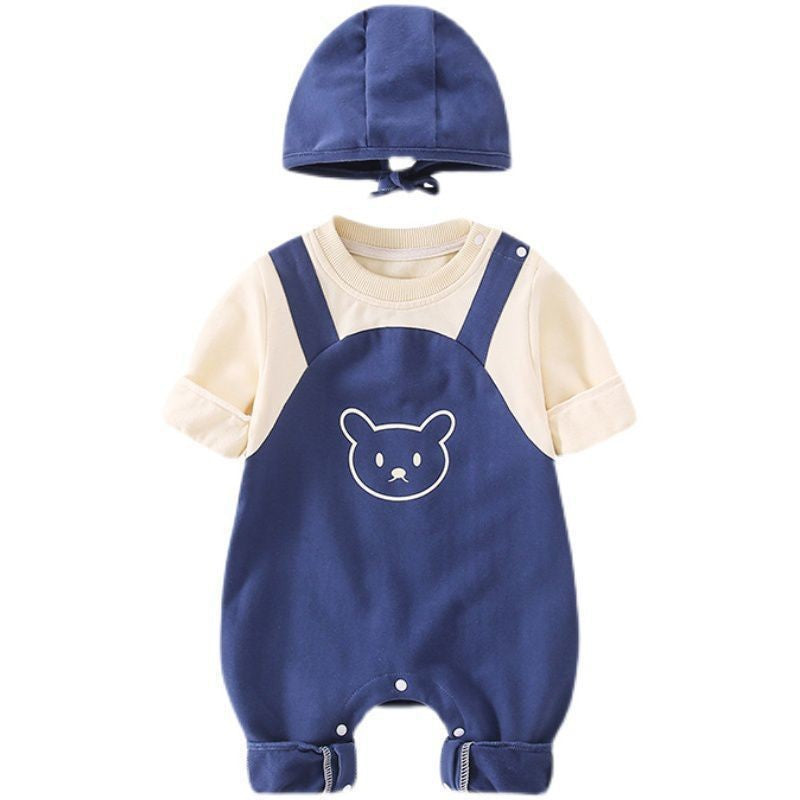 Boy Full Moon Long Sleeve Western Style Jumpsuit Super Cute Jumpsuit, Climbing Suit
