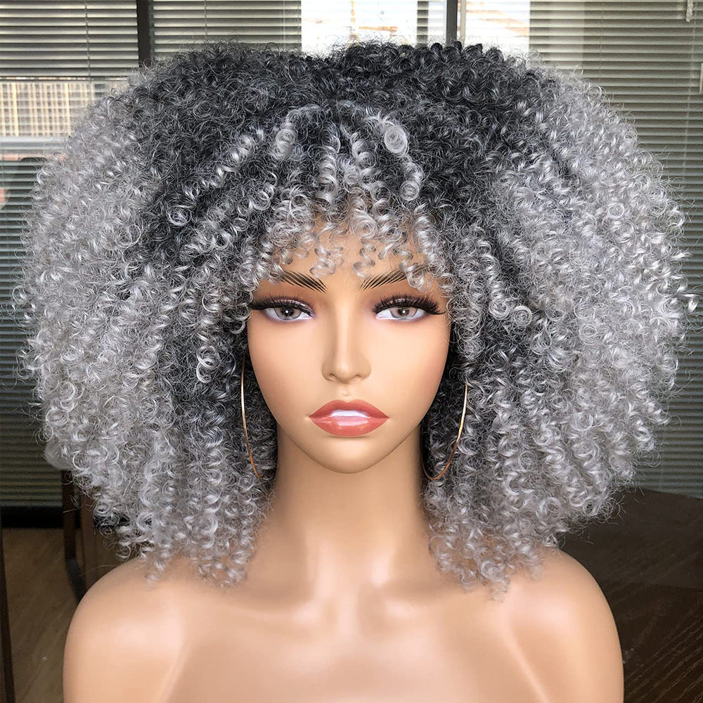 Afro African Small Volume Micro Retro Wig Short Curly Hair