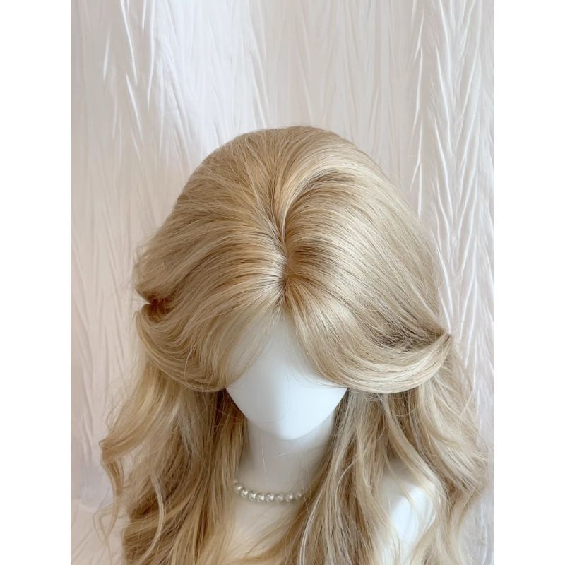 No Need To Wear Hair Net Female Mid-length Bangs Curly Wig Long Curls
