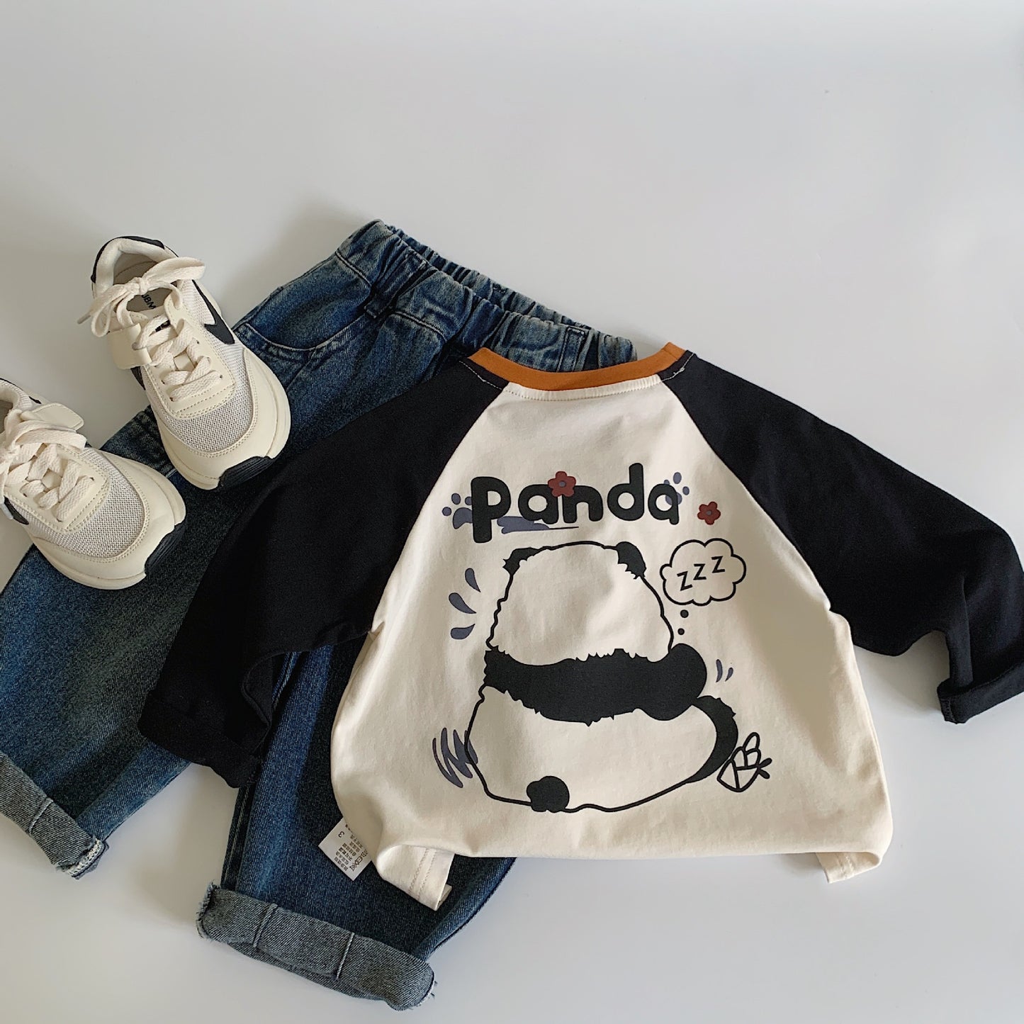 Women's & Men's Korean Style Spring Clothing Long-sleeved Shirt Children's T-shirt