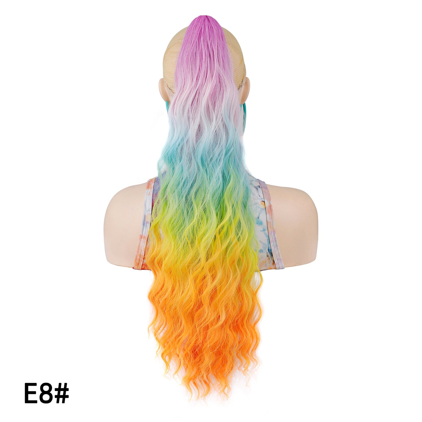 Women's Grip Curly Hair Chemical Fiber Medium Long Wig Ponytail