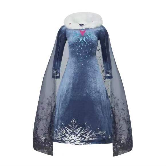 Frozen Princess Elsa Aisha Woolen Skirt Performance Children's Dress