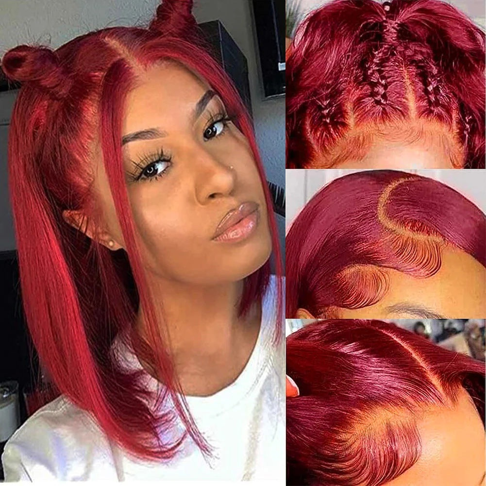 Casual Elegant Straight Bob Brazilian Human Real Hair Wig