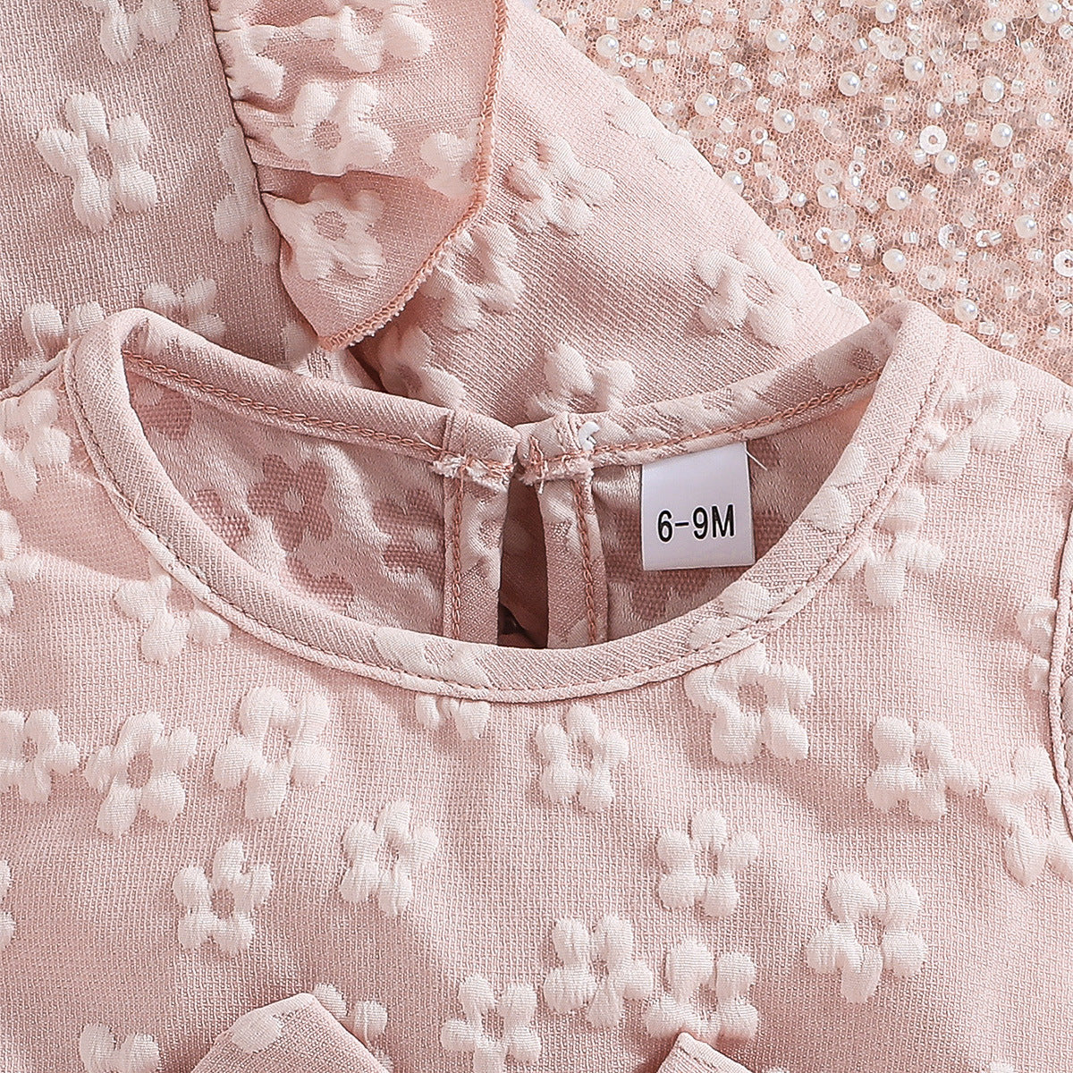 Color Texture Pattern Long Sleeve Coat Fashionable Children's Dress