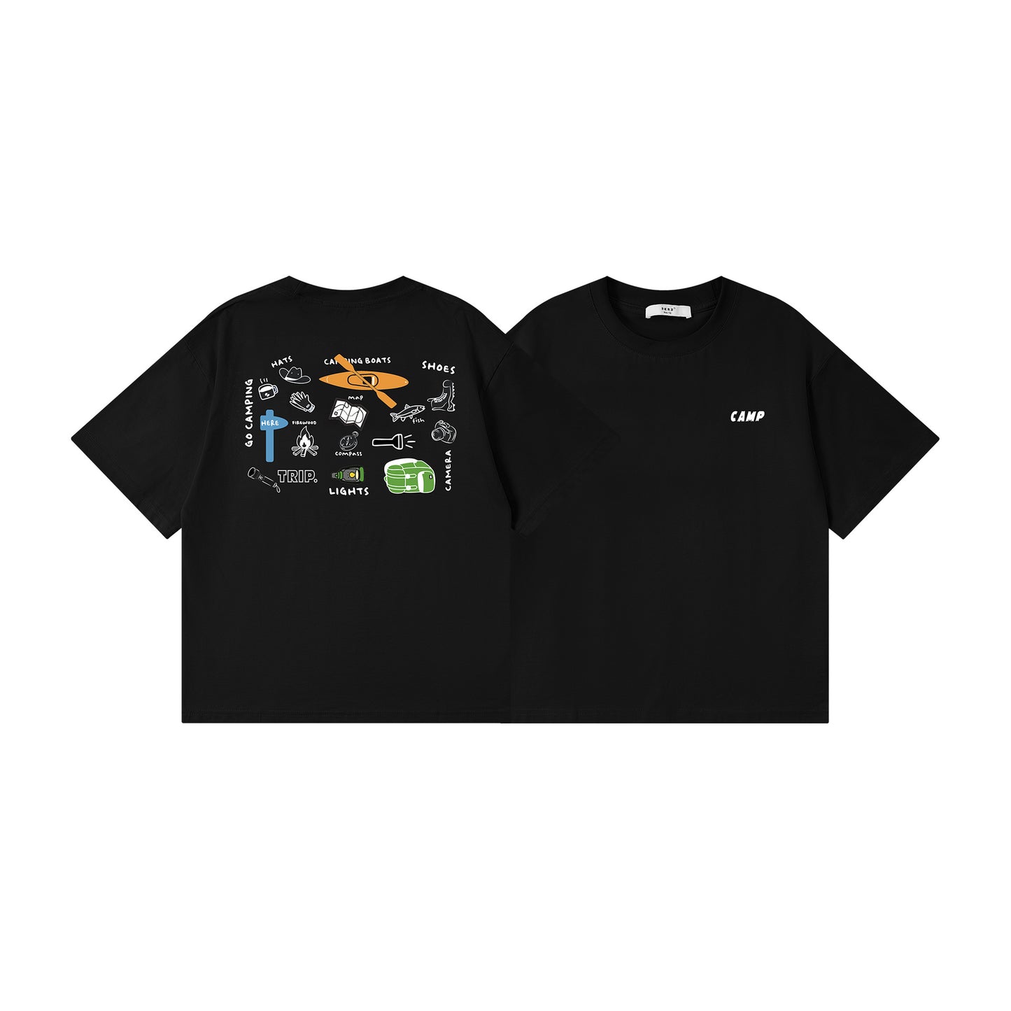 Children's Summer Thin Boys Retro Mountain Short Sleeve Medium Big Casual Children's T-shirt