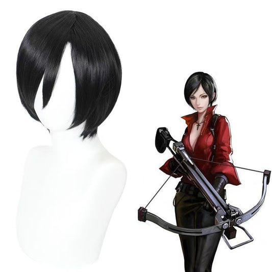 Yi Biochemical Crisis Ada Wong Simulation Scalp Top Black Face Cos Wig