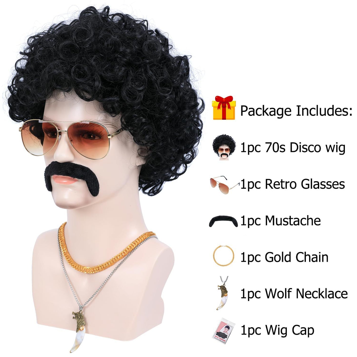 Vintage Party Generation African Fluffy Small Cos Wig