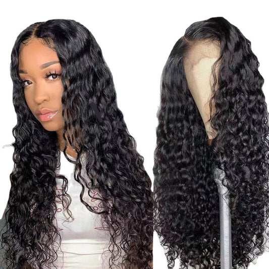 Straight Hair Ice Silk Band Headband Wig Long Curls