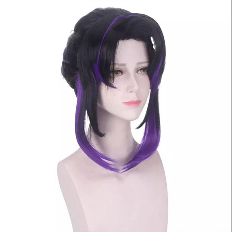 Anime No Butterfly Bear Little Worm Column Gradient Purple High Cos Wig