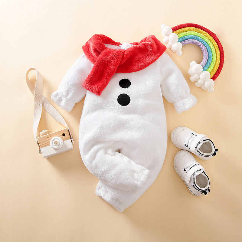 Winter Flannel Jumpsuit Cartoon Fleece-lined Going Out Jumpsuit, Climbing Suit