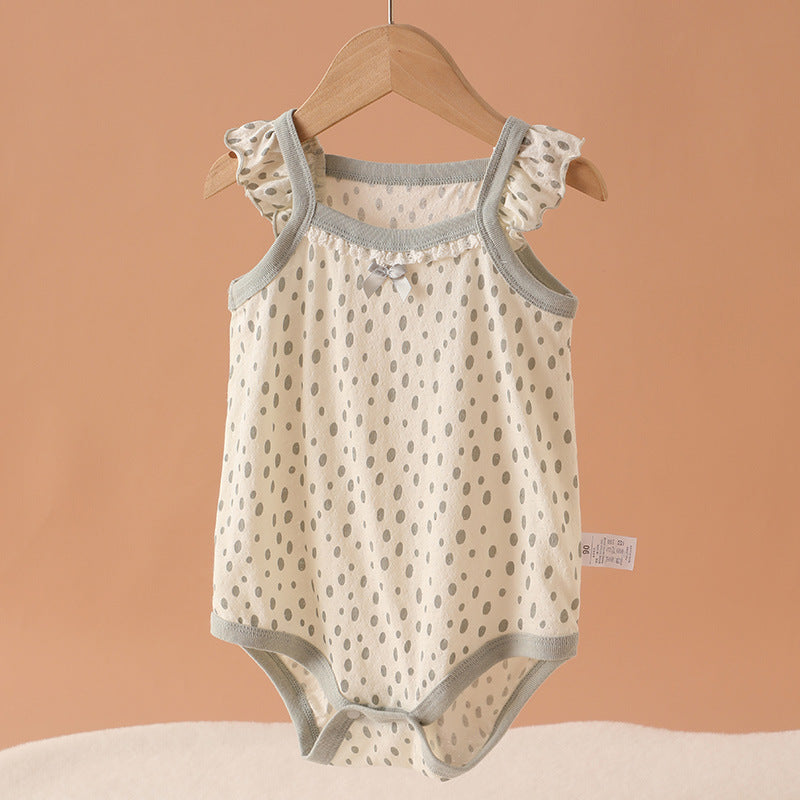 Summer Thin Rompers Sleeveless Triangle Cotton Breathable One-piece Jumpsuit, Climbing Suit
