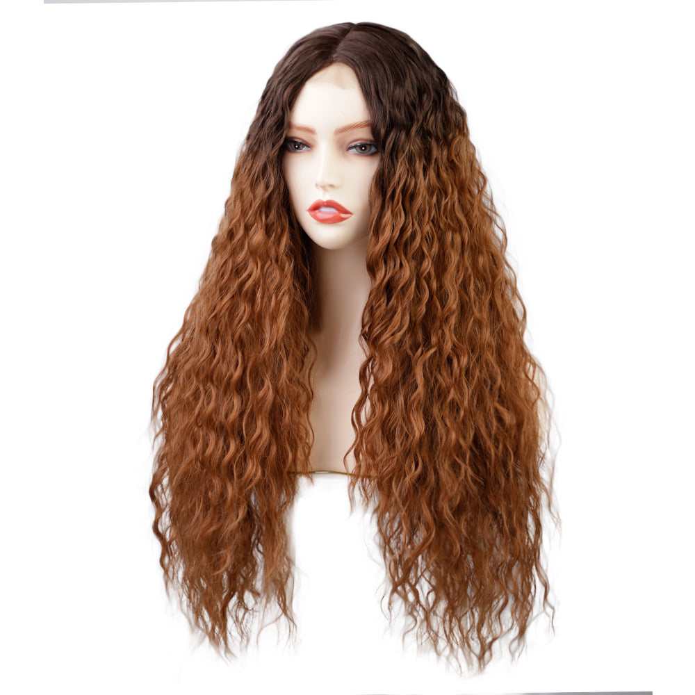Women's Synthetic Wigs Curly Hair Small Chemical Wig Long Curls