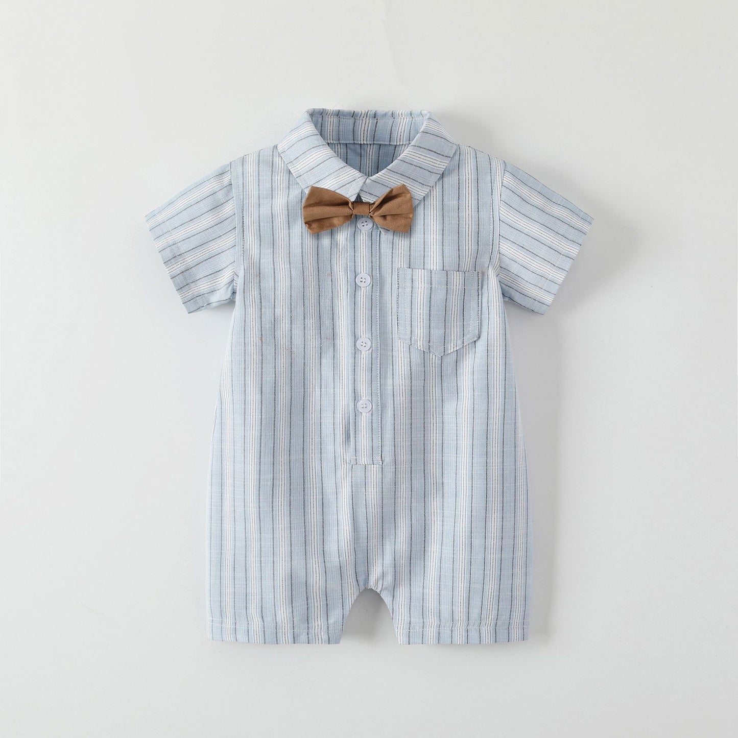 Men's Korean Style Gentleman Bow Tie Jumpsuit Thin Jumpsuit, Climbing Suit