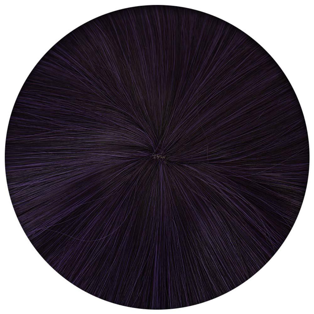 Classic Wang Ma Black Mixed Purple Cos Wig