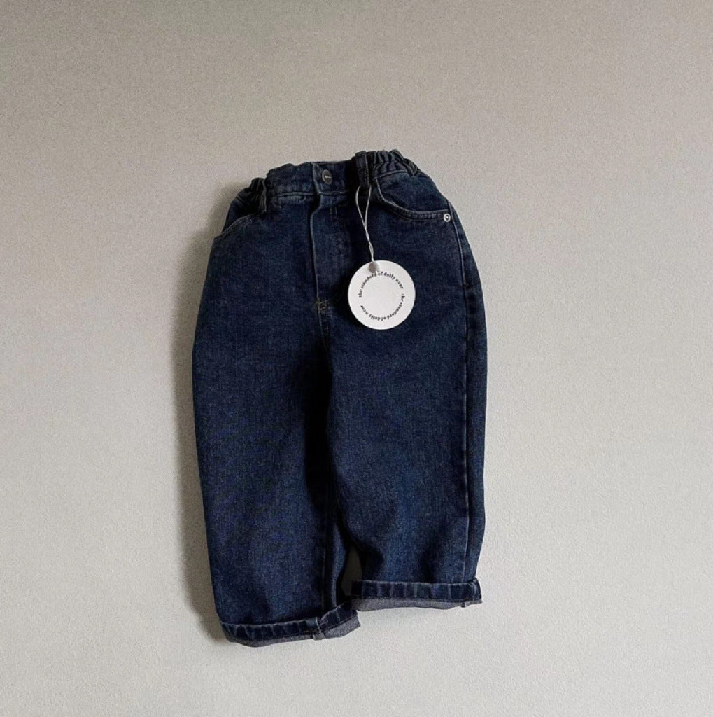 Women's & Men's Band Elastic Solid Color Versatile Casual Children's Pants