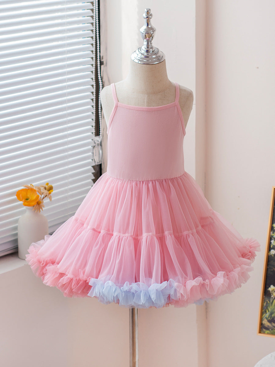 Leaf Clothing Straps Summer Princess Dance Children's Dress