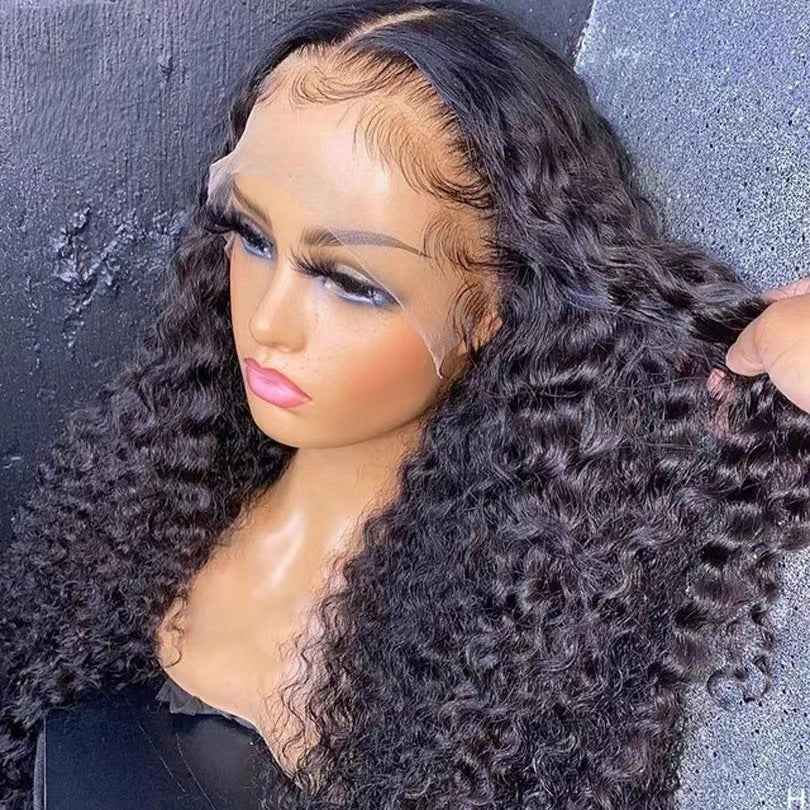 Female Rose Net African Ladies Small Volume Wig Long Curls