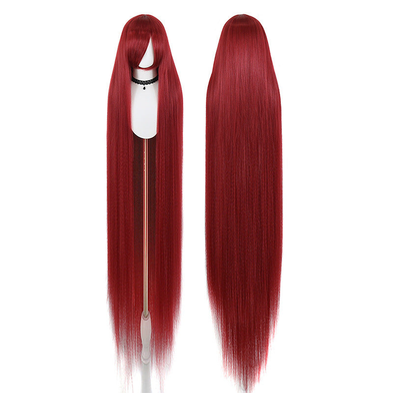 Five Corn Stigma Universal Curly Hair Bangs Optional Colorful Long Straight Wig