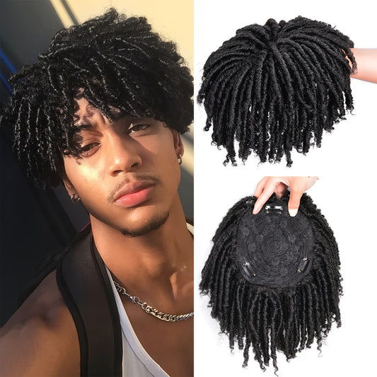 African Dreadlocks Braid Head Synthetic Chemical Fiber Half Wig Short Curly Hair