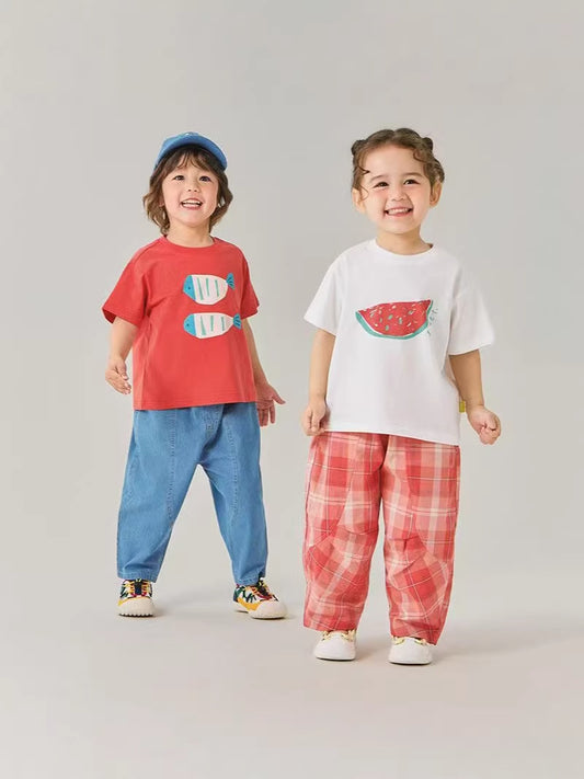 Children's Short-sleeved Cotton For Boys Loose Breathable Casual Children's T-shirt
