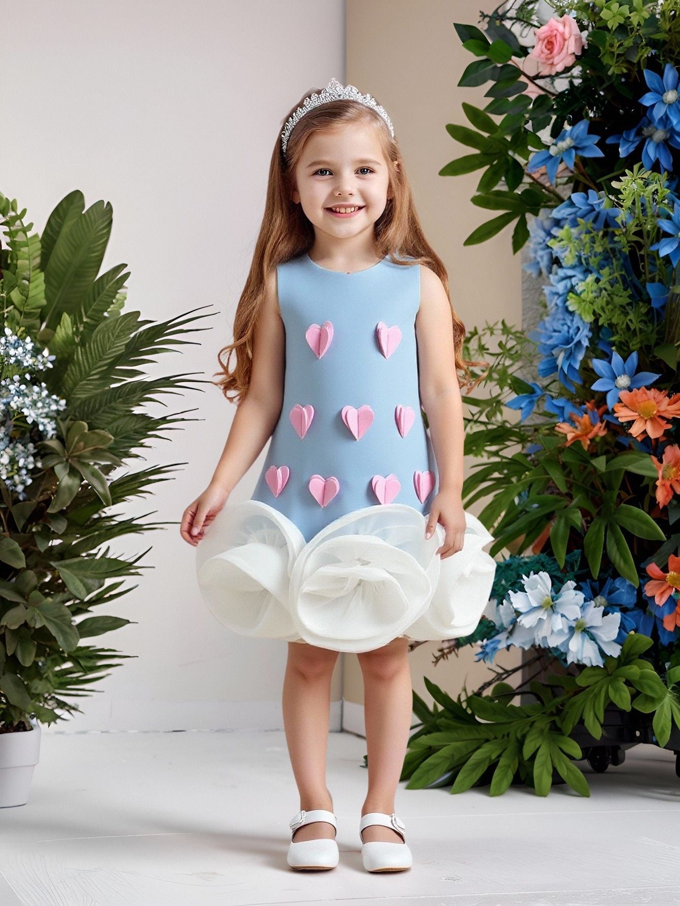 Children's Valentine's Day Instrumental Performance Suit Female Children's Dress