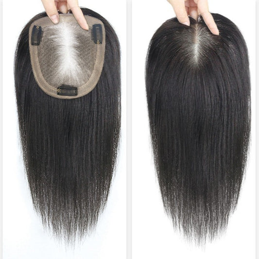 Needle Supplementing Piece Female Head Set All Additional Volume Fluffy Real Hair Wig