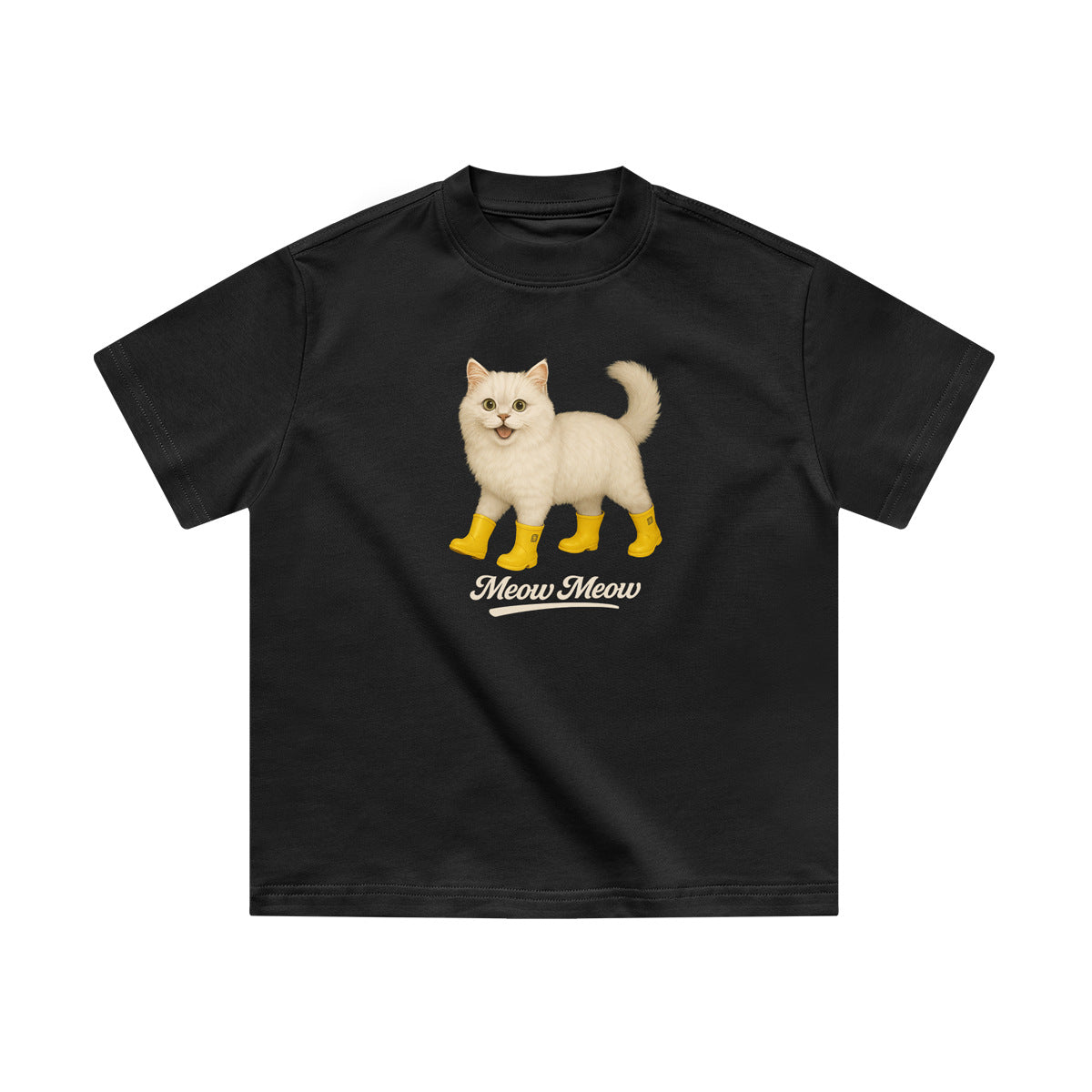 Children's Big Short Sleeve Heavy Cotton Boys Fun Top Loose Children's T-shirt