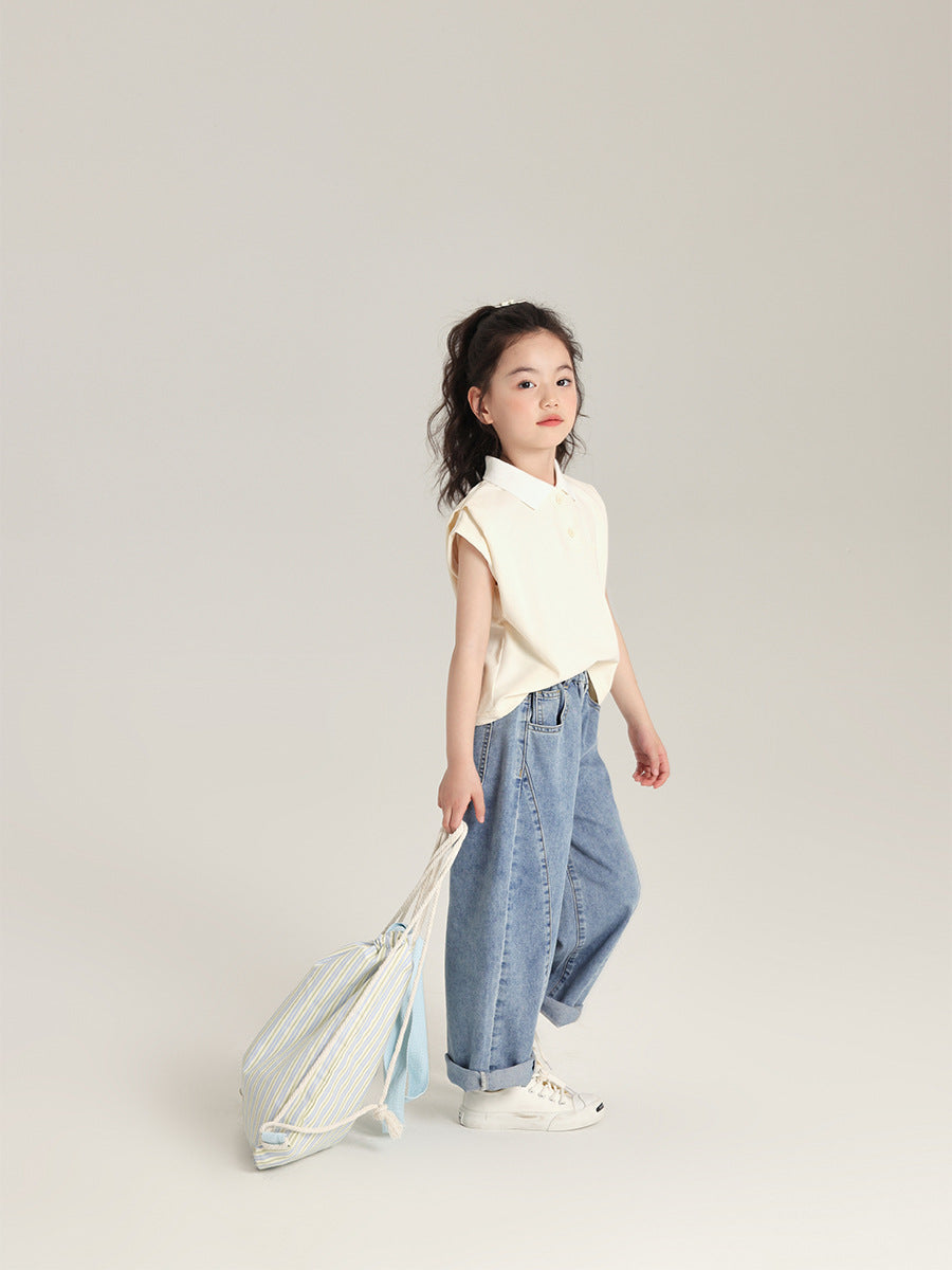 Children's Casual Trend Short-sleeved Playful Lovely Raincoat Three-dimensional Puff Children's T-shirt