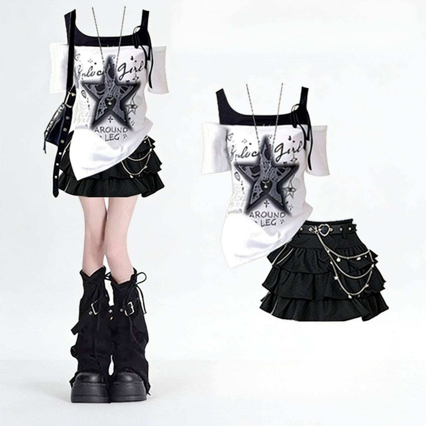 Summer T-shirt Fashion Cake Dress Cool Children's Suit