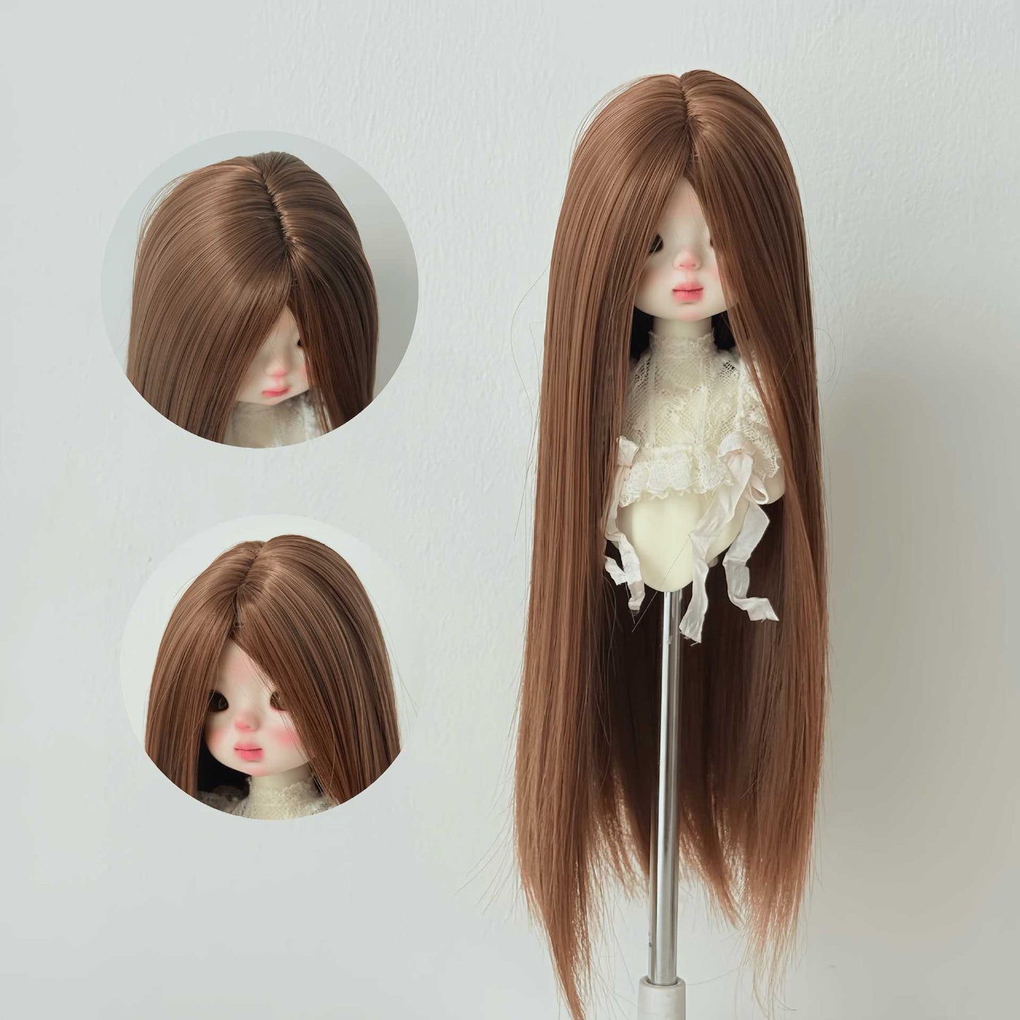 Points Soft Silk Long Straight Hair Cover Bangs Cos Wig