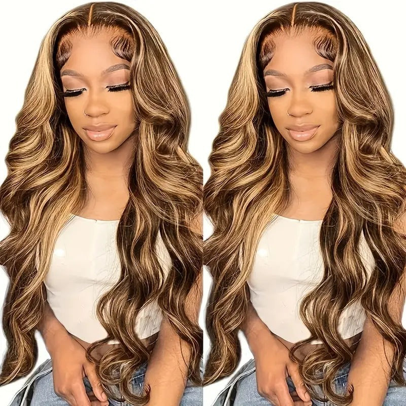 Women's Curly Lace Big Wave Mid-length Real Wig Long Curls