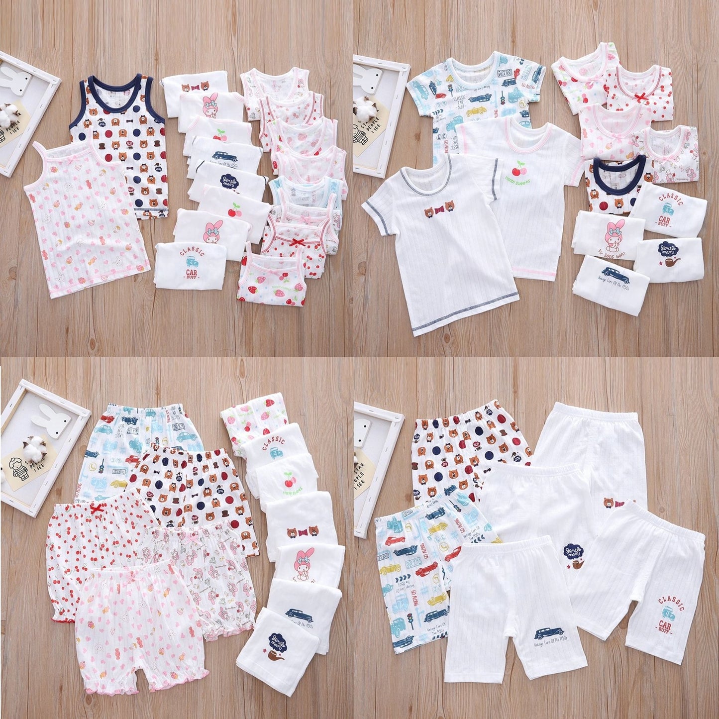 Distribution Jacquard Knit Breathable Bottoming Home Boys Vest Short Sleeve Children's T-shirt