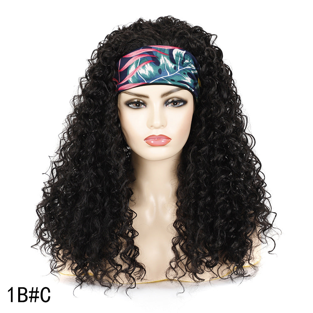 Band Head Cover Export Curly Roll Chemical Wig Long Curls