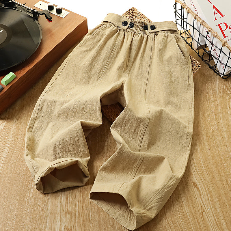 Children's Summer Thin Casual Breathable Anti Mosquito Medium Children's Pants