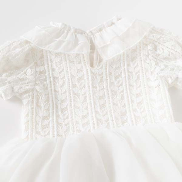 Head Summer Bloomer With Skirt White Willow Leaf Lace Princess Children's Dress