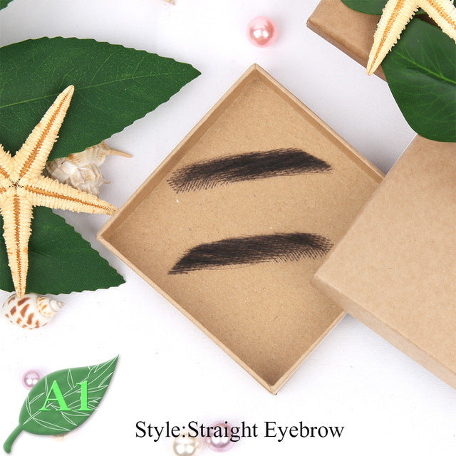 Human Simulation Fake Eyebrows Hand Woven Lace Invisible Natural Real Hair Wig