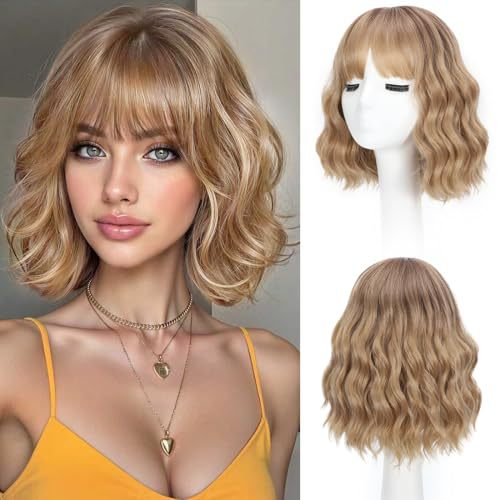 Synthetic Curly Hair Natural Shoulder Long Wig Bangs