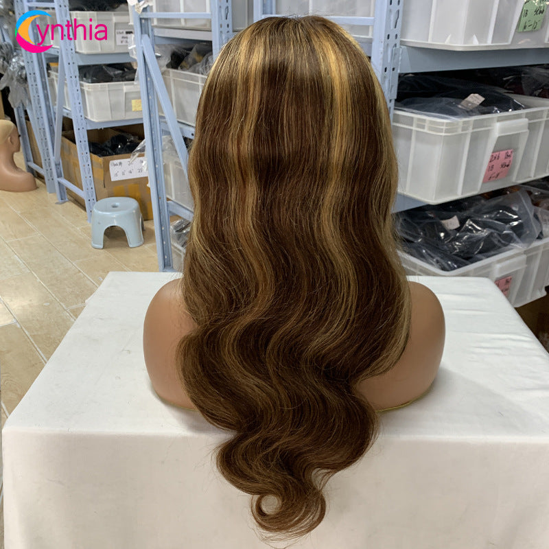 Classy Sheath Front Lace Human Headgear Real Hair Wig