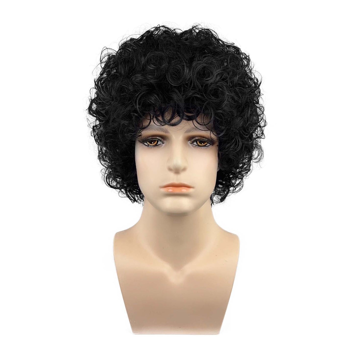 Men's African Small Hood Fluffy Natural Wig Short Curly Hair