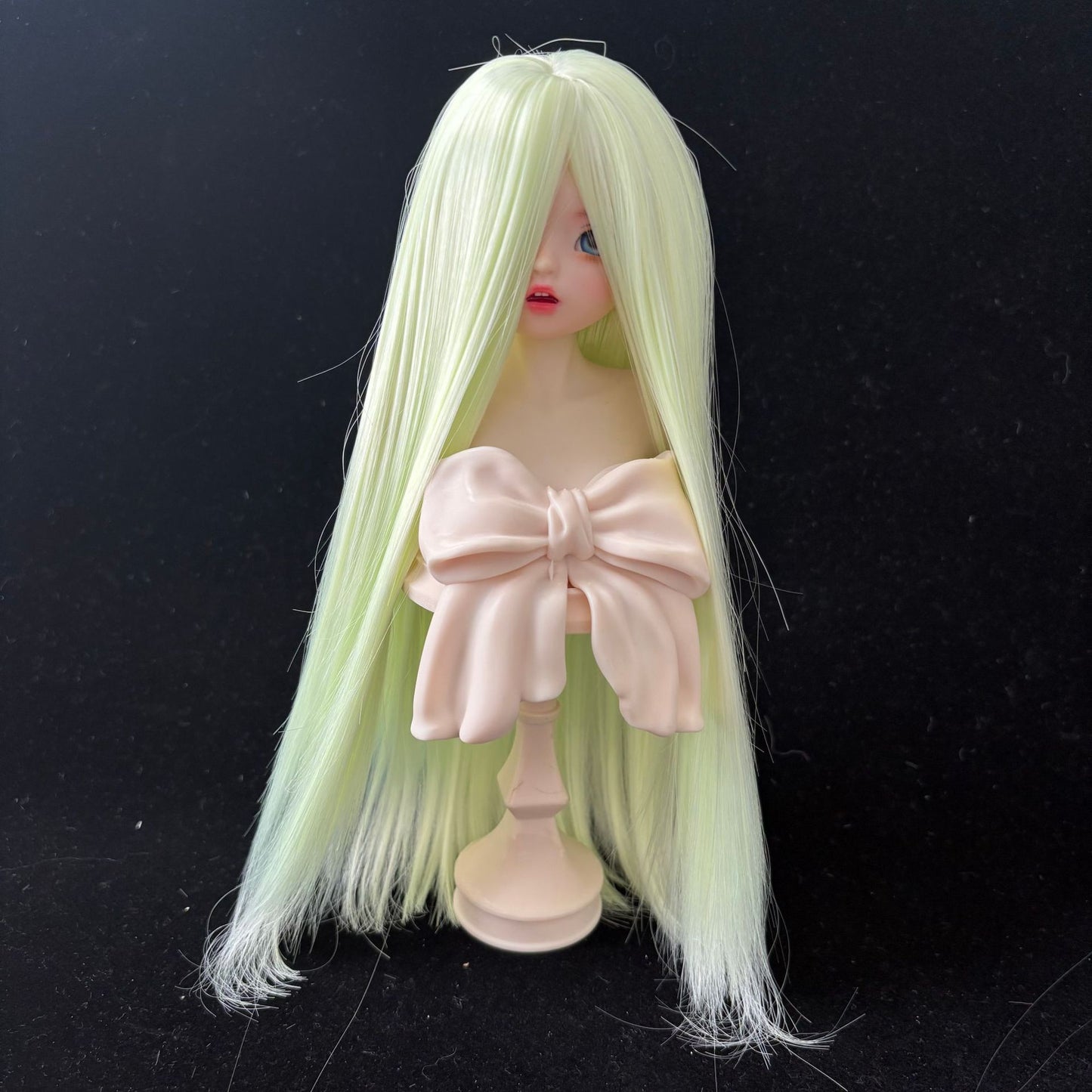 Points Soft Silk Long Bangs Straight Hair Cover Blank Cos Wig
