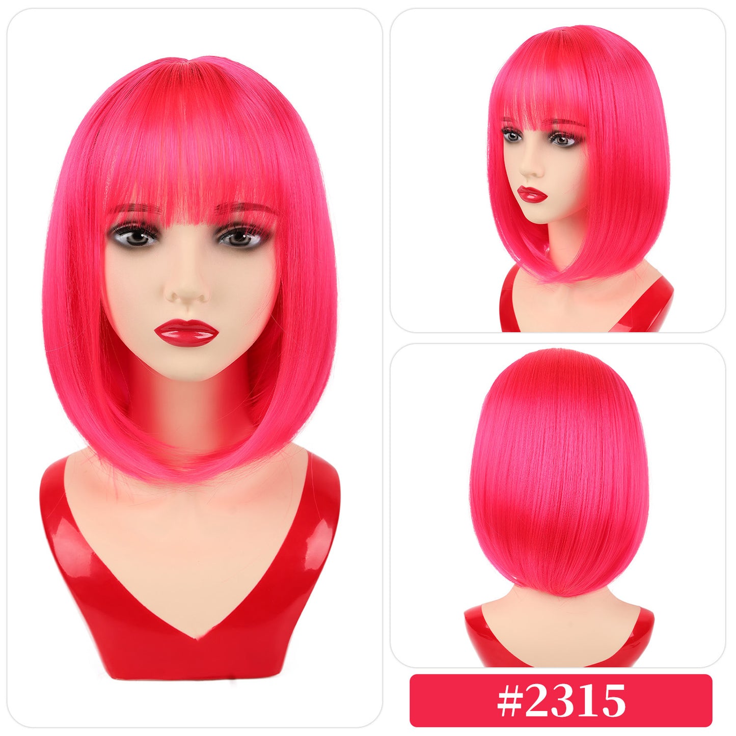 Whole Female Collarbone Length Haircut Wave Wig Short Straight Hair