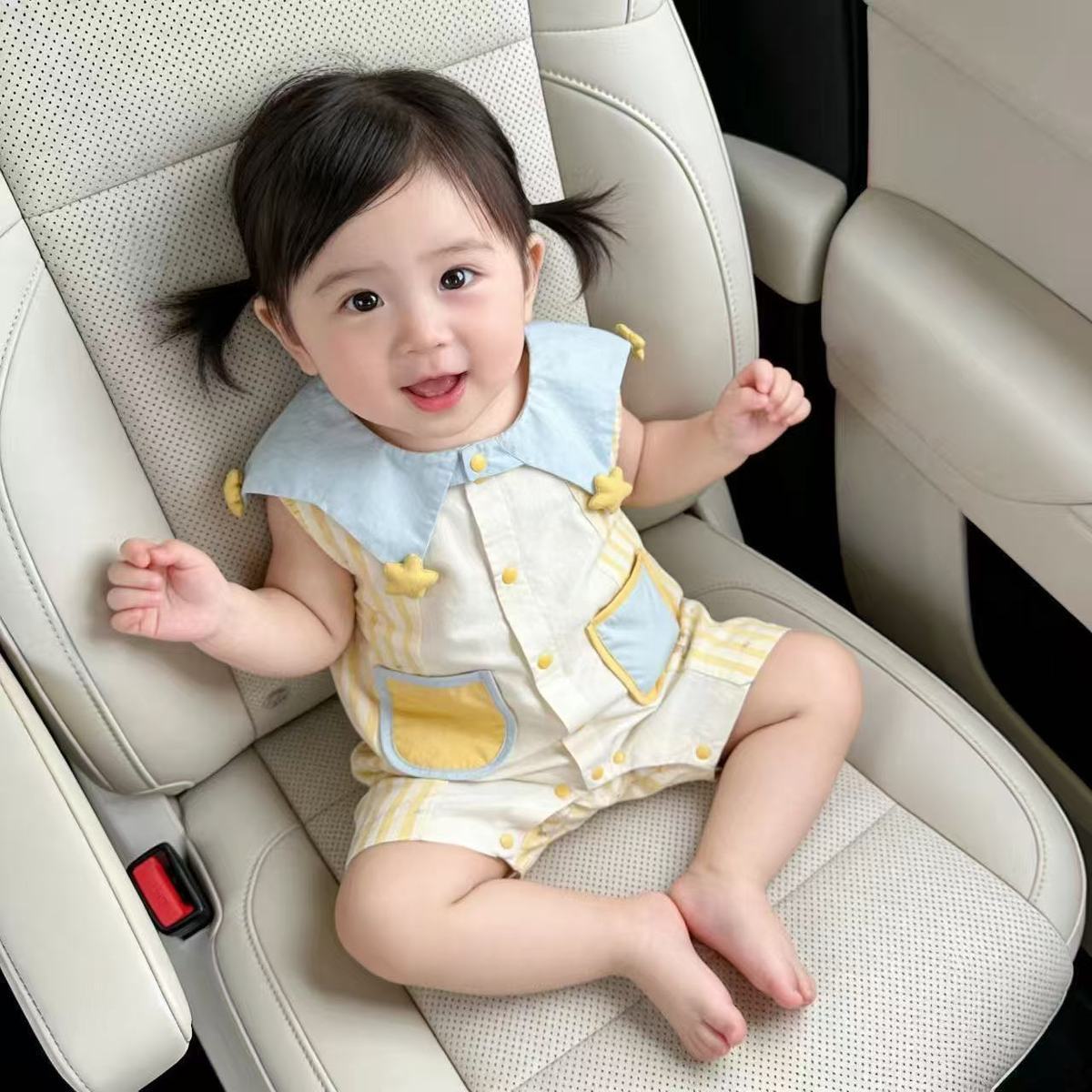 Female Born Clothes Cartoon Cute Jumpsuit Sleeveless Jumpsuit, Climbing Suit