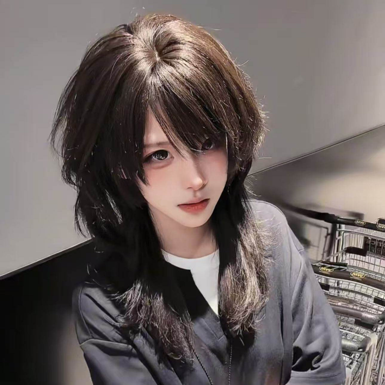Unisex Style Less Sense Natural Fluffy Wig Long Curls