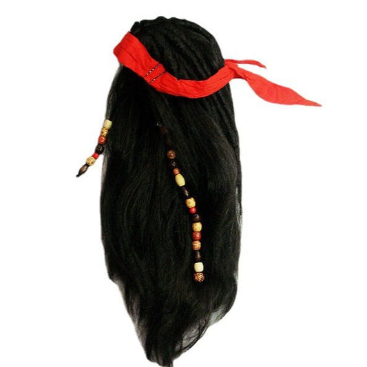 Pirate Ship Long Hat Turban Beard Cos Wig