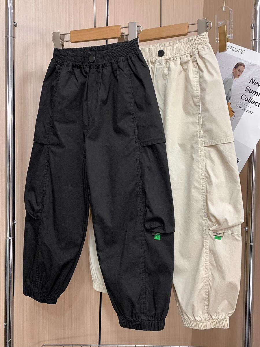 Children's Summer Casual Medium Large Overalls Outerwear Western Style Children's Pants