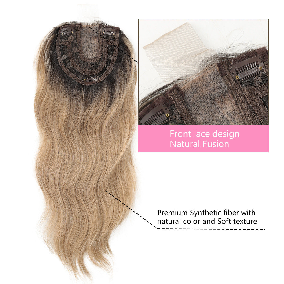 Women's Hairpiece Hollow Mesh Lace Bangs Water Wig