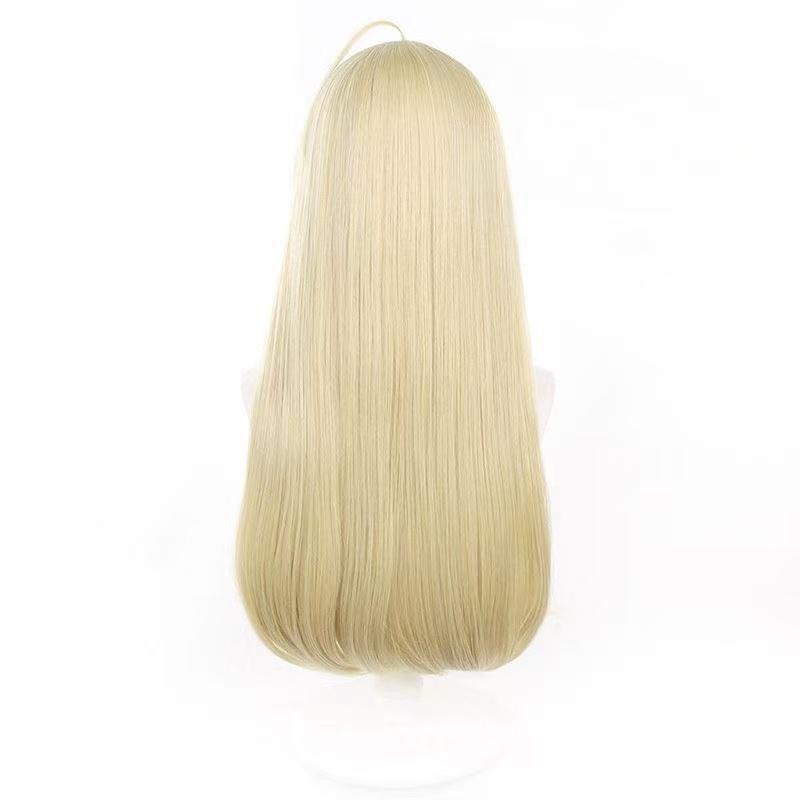 Light Golden Long Straight Hair Band Cos Wig