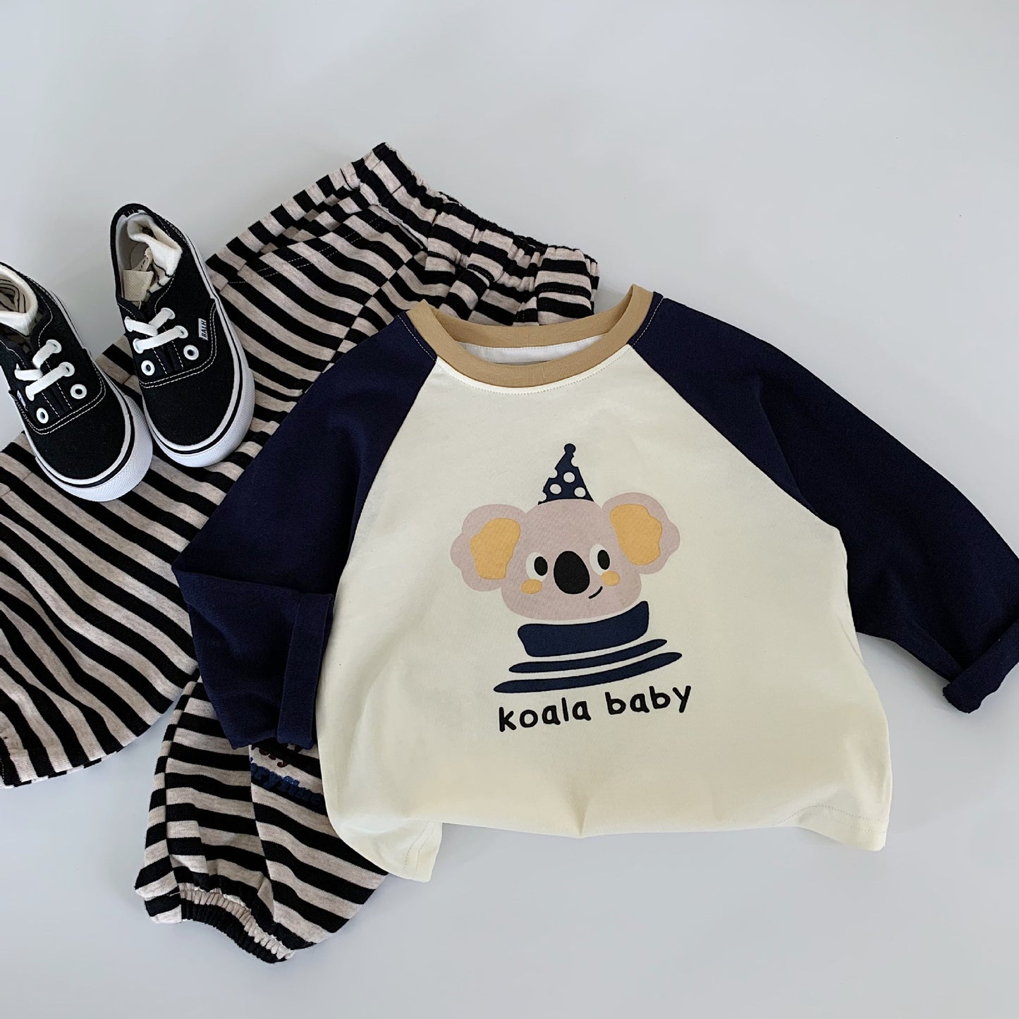 Women's & Men's Korean Style Spring Clothing Long-sleeved Shirt Children's T-shirt