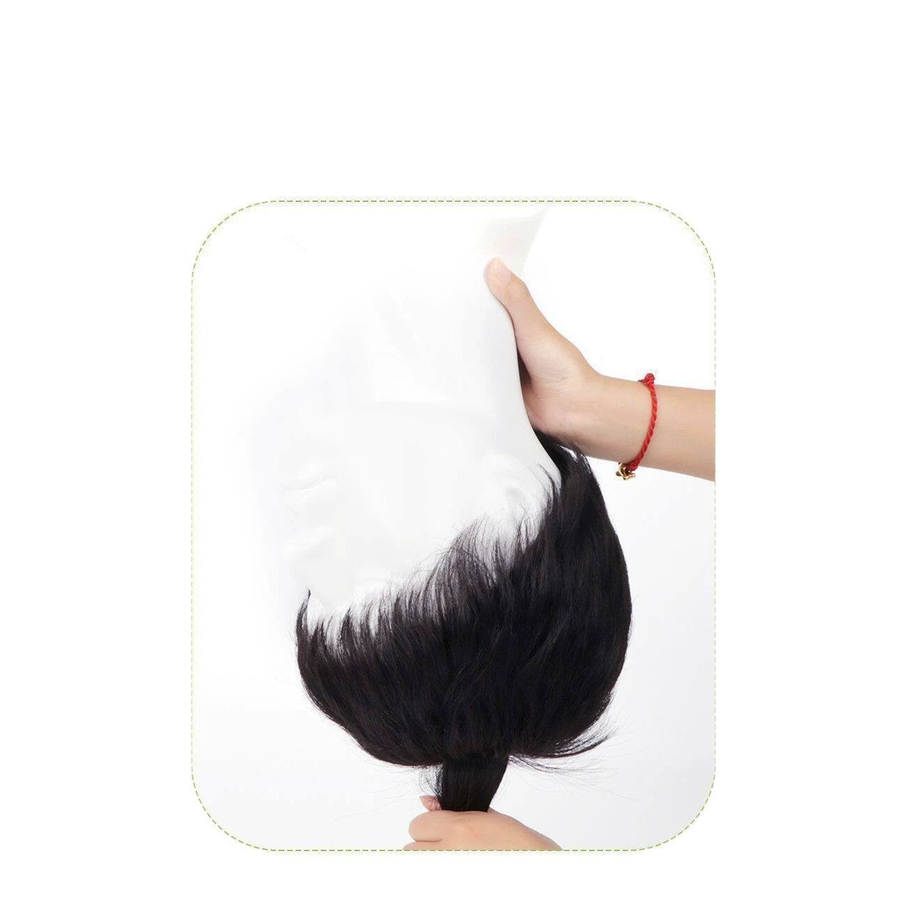Men's Breathable Full Real Natural Inch Head Men's Wig